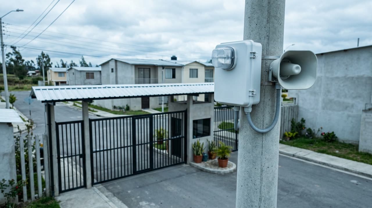 Sirena de alarma comunitaria instalada en conjunto residencial